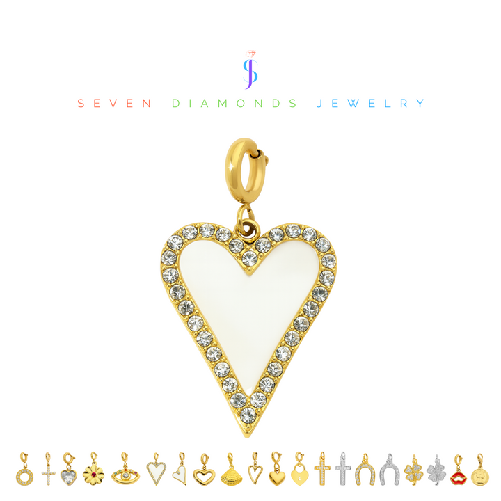 Herz Zirkon Charm-Anhänger