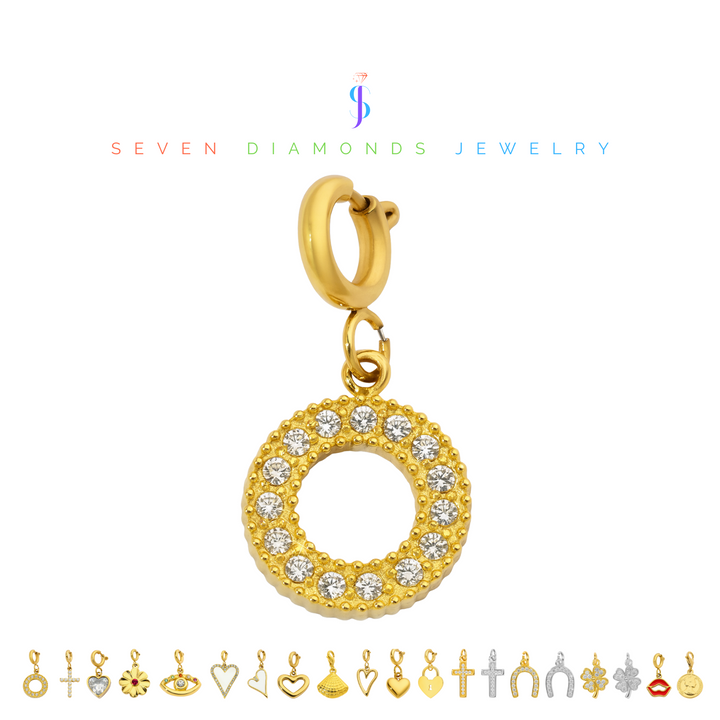 Diamant Kreis Charm-Anhänger