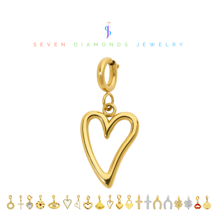 Herz Skizze Charm-Anhänger