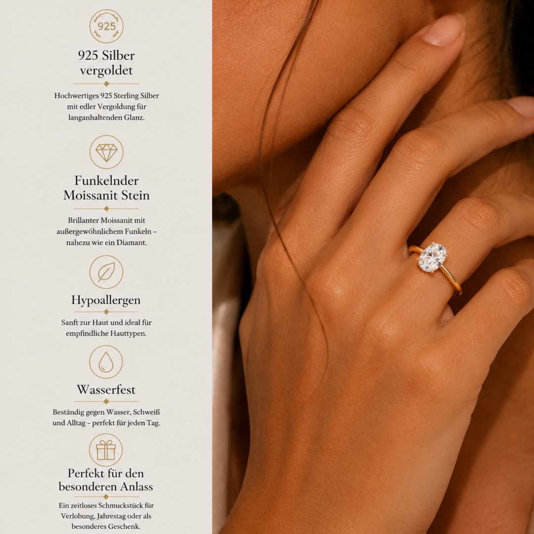 The One – Ovaler Moissanite Ring