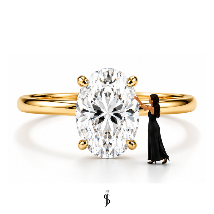 The One – Ovaler Moissanite Ring
