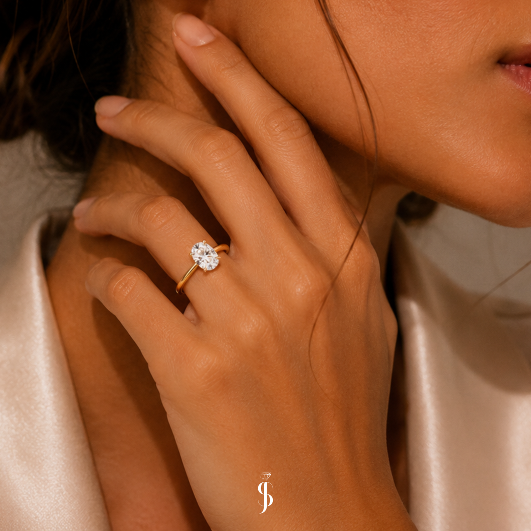 The One – Ovaler Moissanite Ring