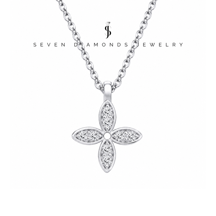 Diamant Kleeblatt Halskette