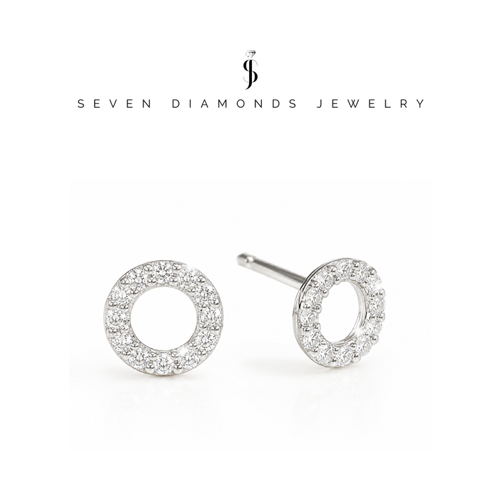 Diamant Loop Ohrringe