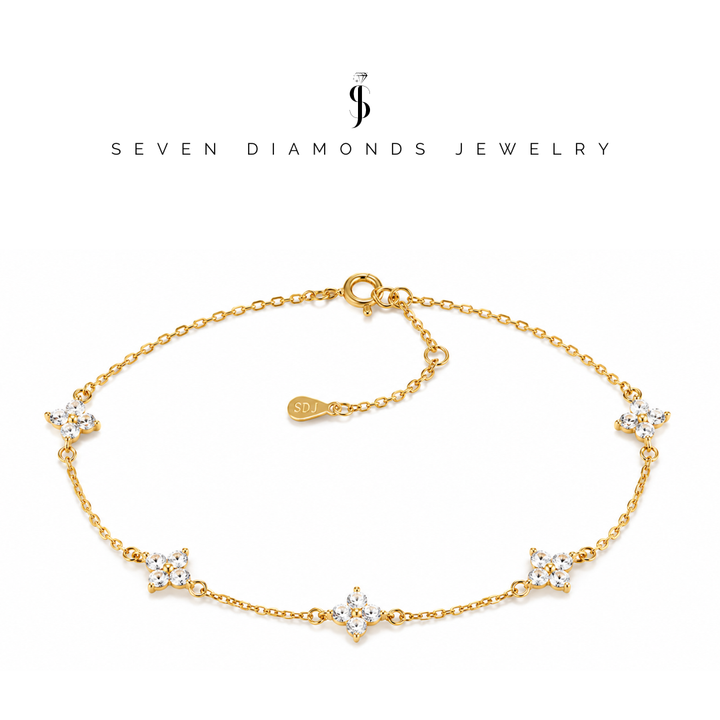 Diamant Kleeblatt Armband