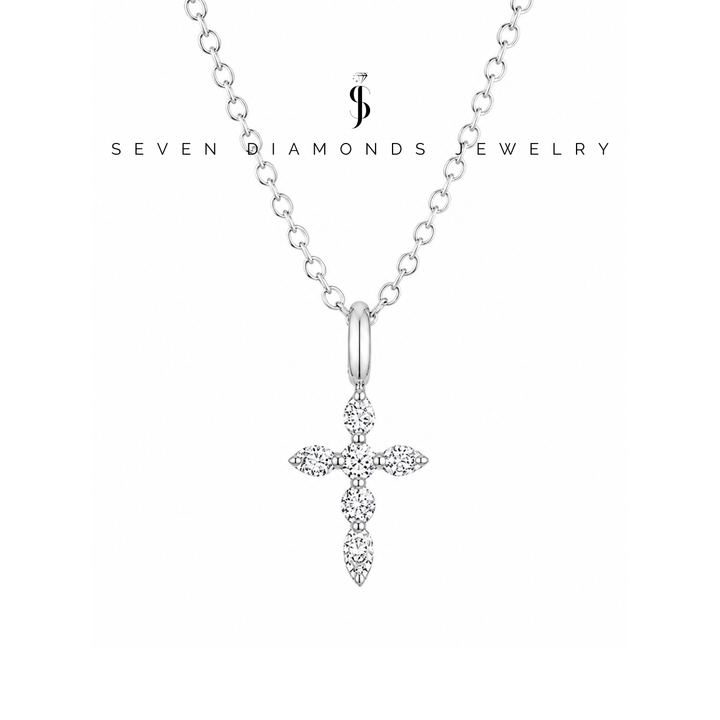Diamant Kreuz Halskette