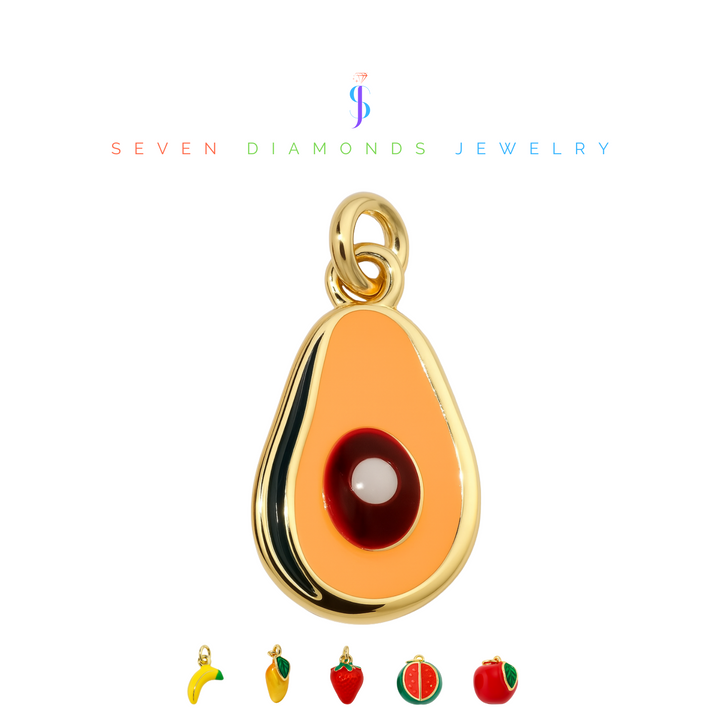 Avocado Charm-Anhänger
