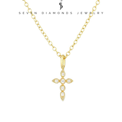 Diamond Cross Halskette