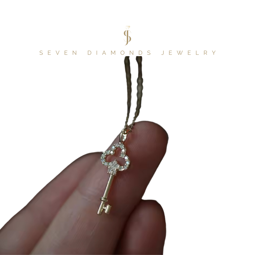 Diamant Schlüssel Halskette