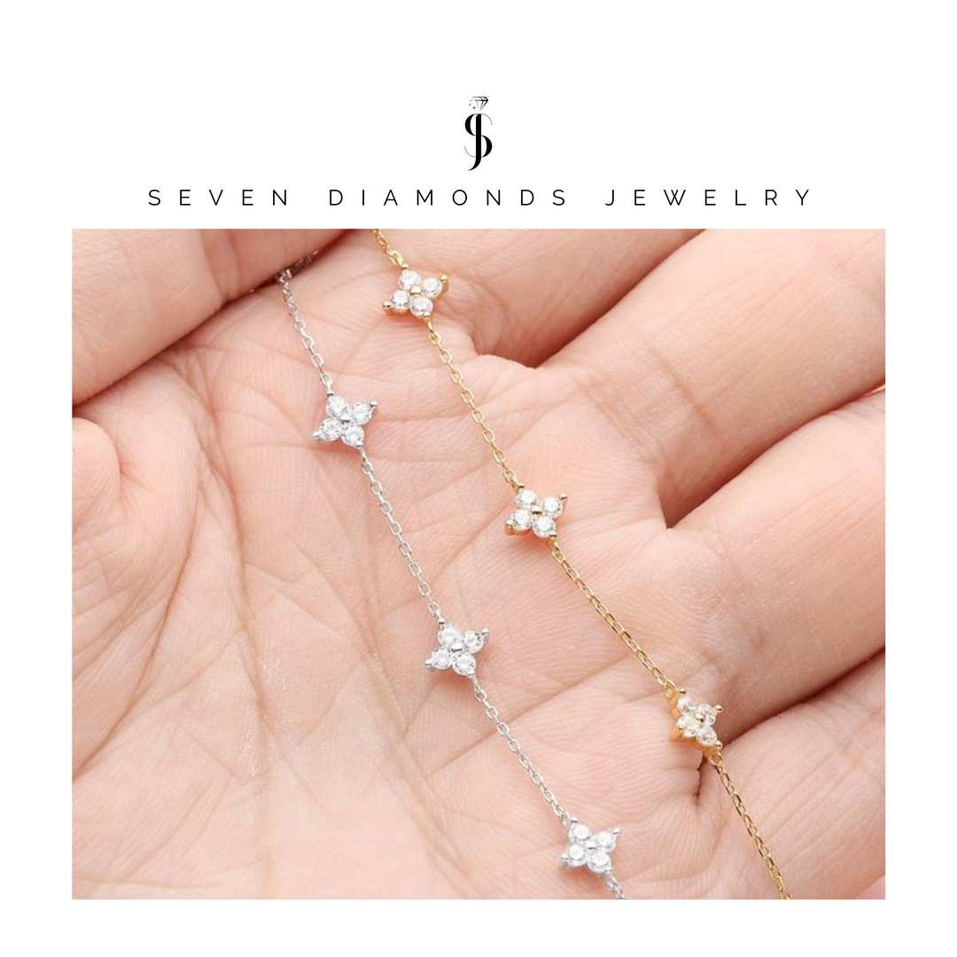 Diamant Kleeblatt Armband