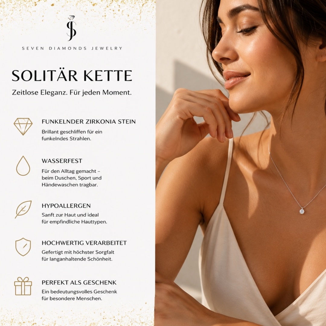 Diamant Solitär Halskette
