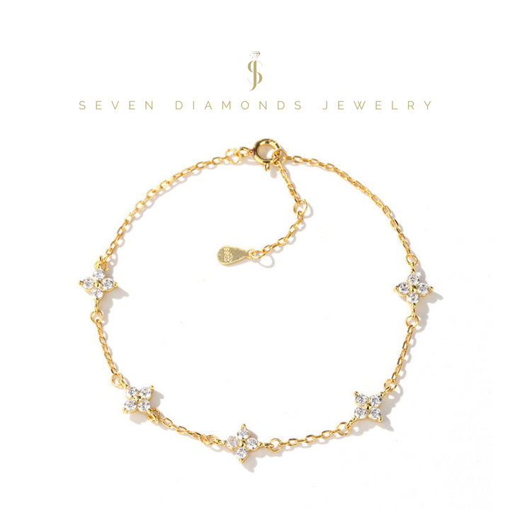 Diamant Kleeblatt Armband