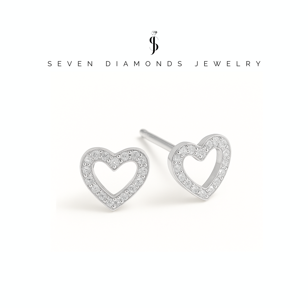 Diamant Herz Ohrringe