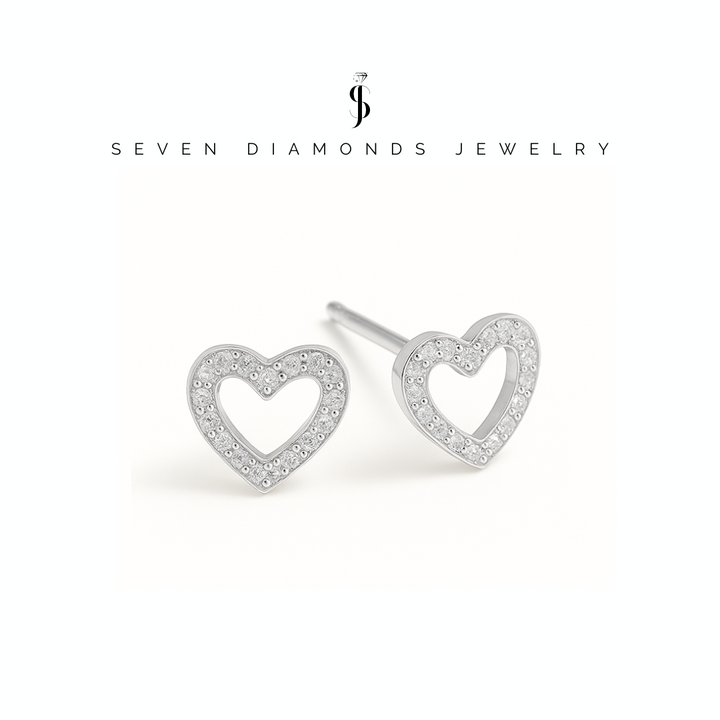 Diamant Herz Ohrringe