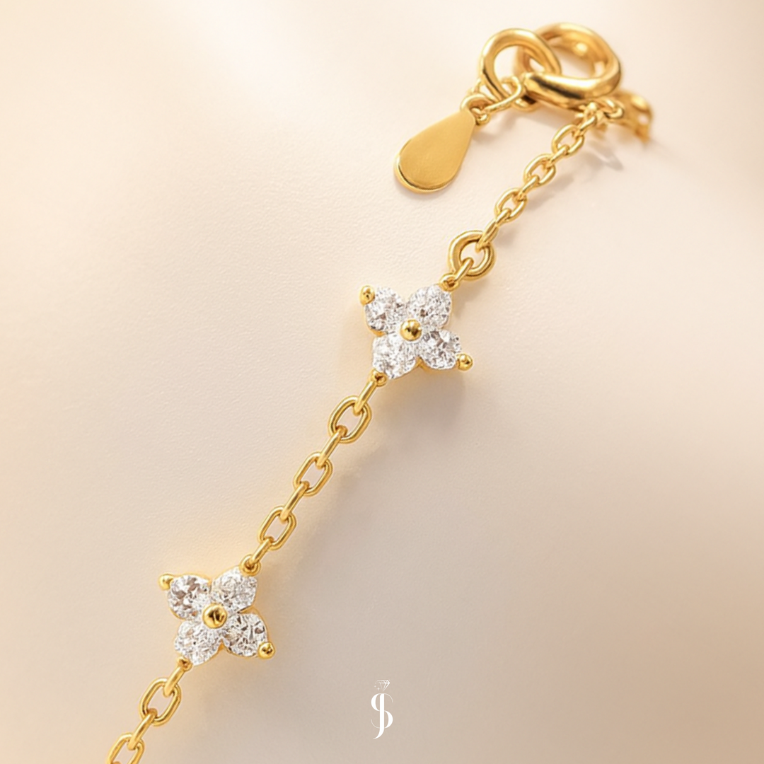 Diamant Kleeblatt Armband