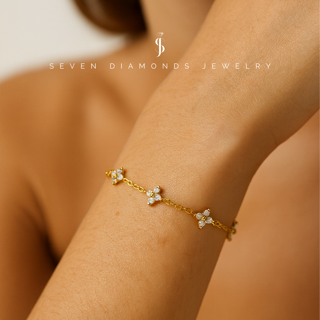 Diamant Kleeblatt Armband
