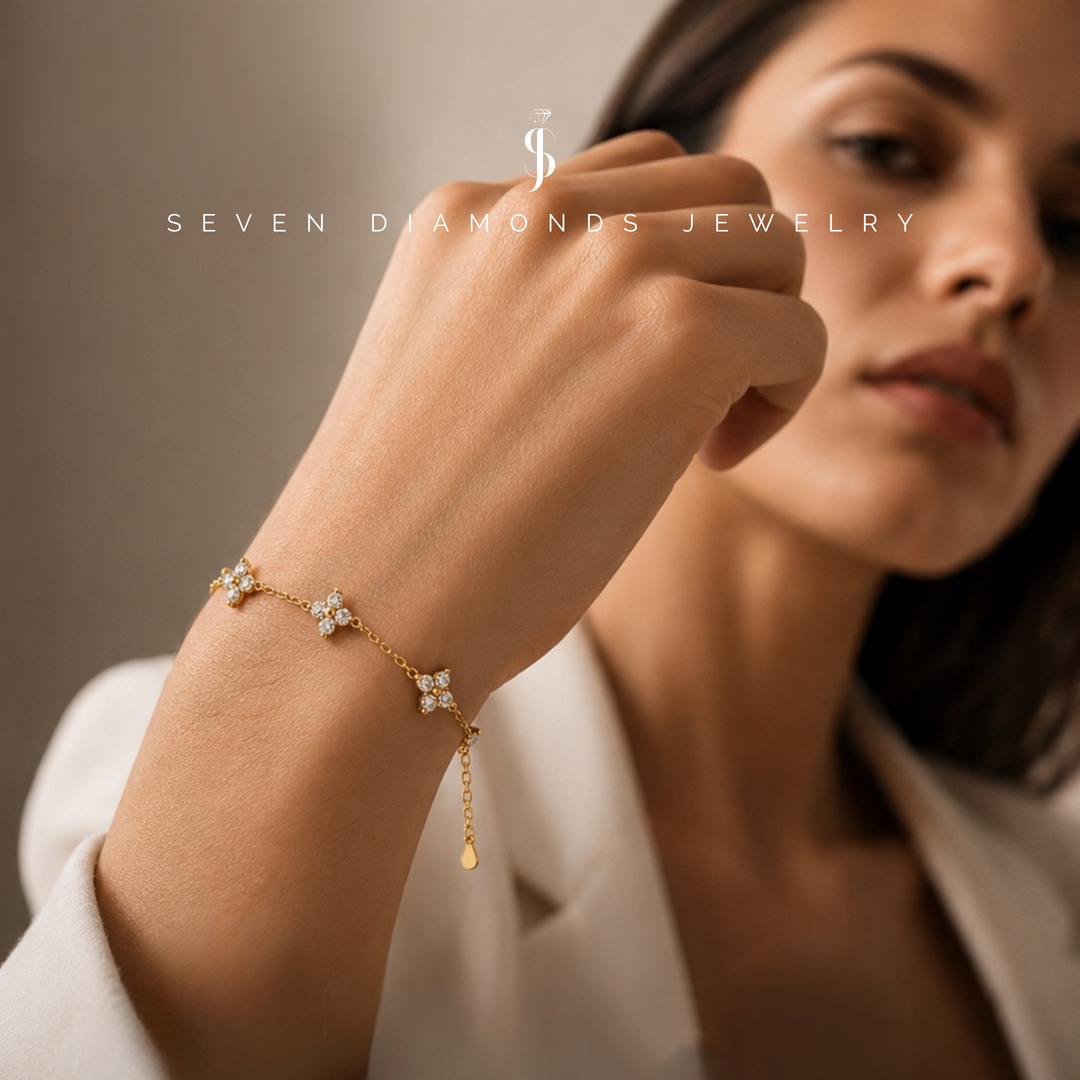 Diamant Kleeblatt Armband