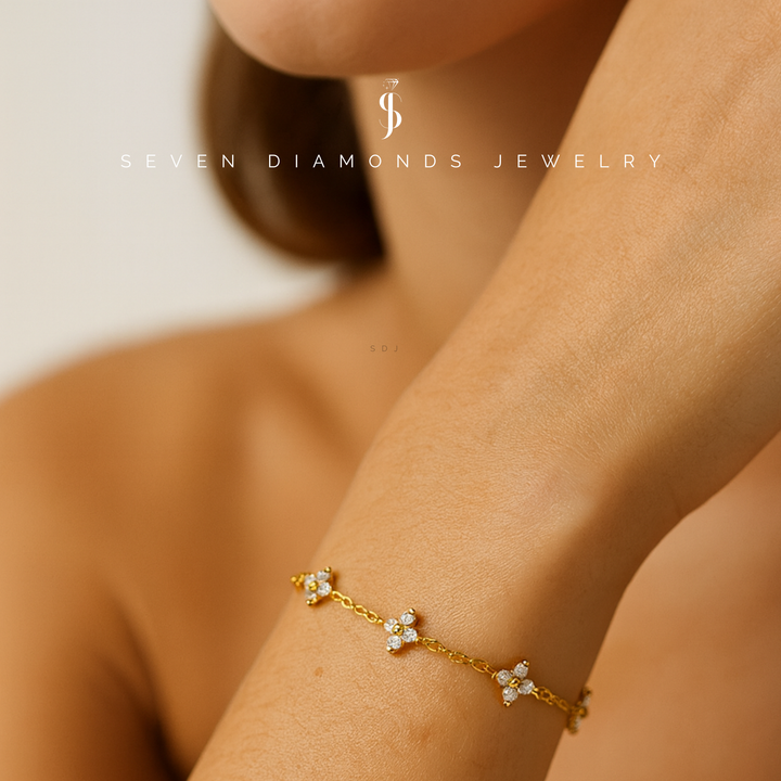 Diamant Kleeblatt Armband