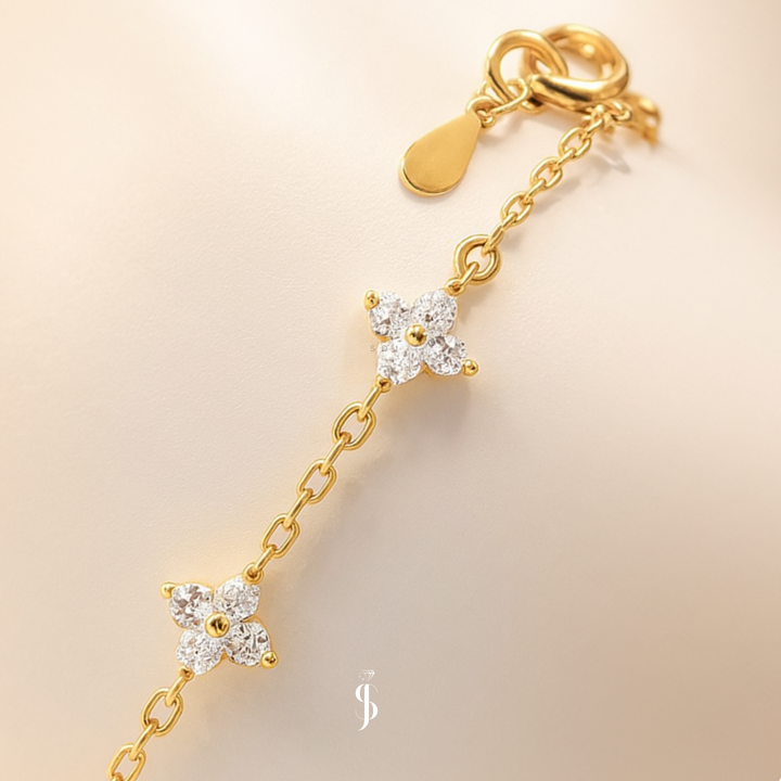 Diamant Kleeblatt Armband