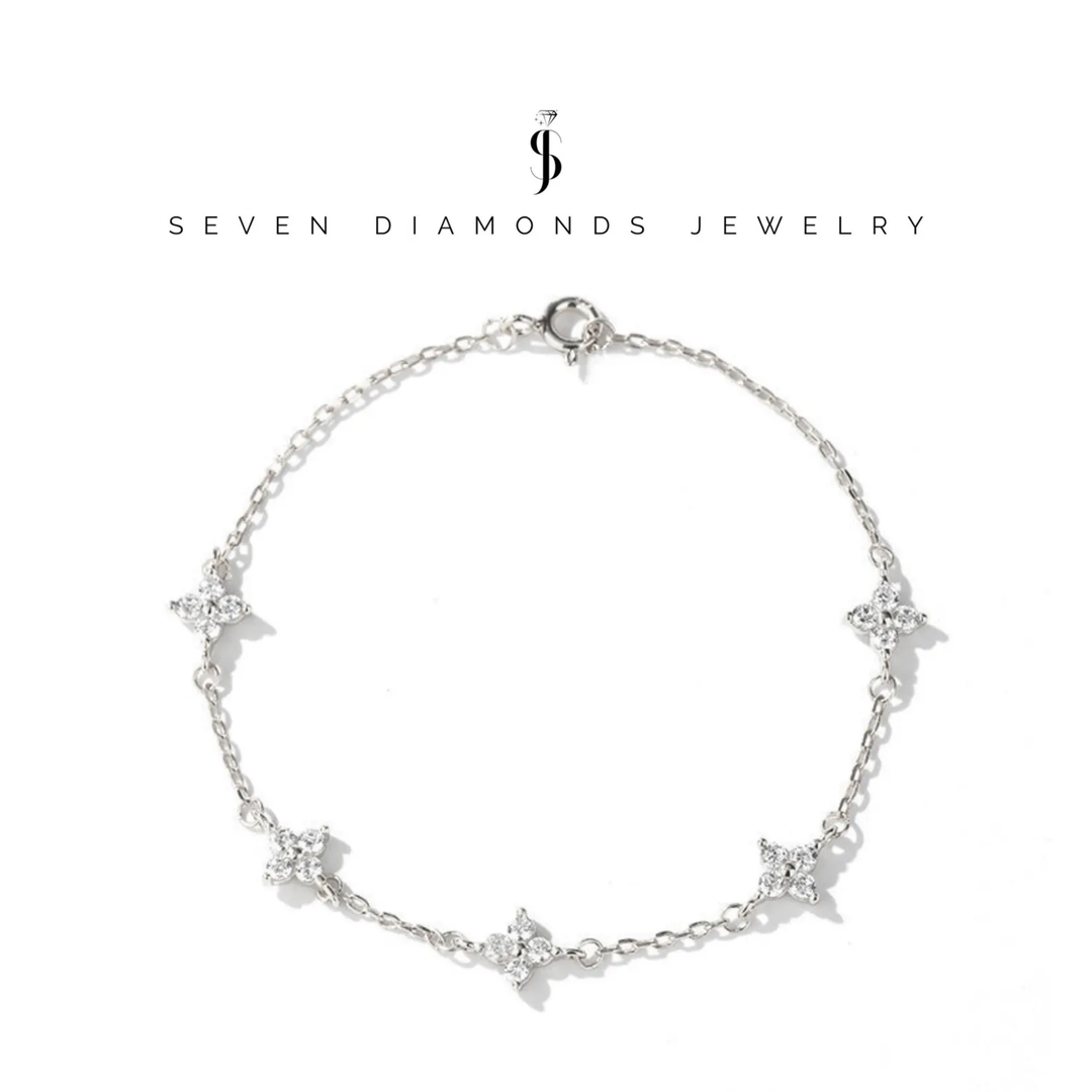 Diamant Kleeblatt Armband