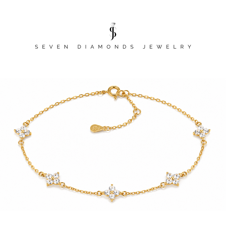 Diamant Kleeblatt Armband